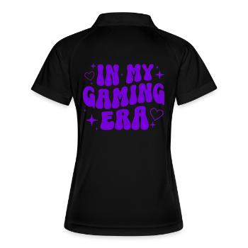 Gaming Gift Gamer Video Game Retro - Women's Polo breathable - black/white - Back
