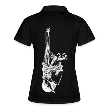 Oiseau - Polo respirant Femme - noir/blanc - Dos