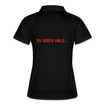 Su isser hald - Frauen Polo atmungsaktiv - Schwarz/Weiß - Hinten
