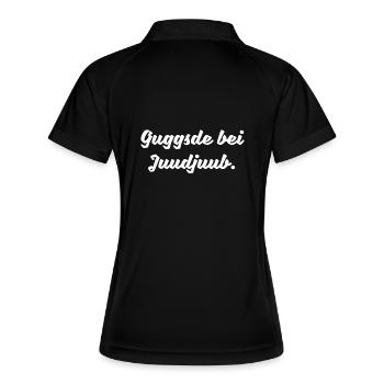 Youtube Schauen Sächsischer Spruch Ossi Geschenk - Frauen Polo atmungsaktiv - Schwarz/Weiß - Hinten