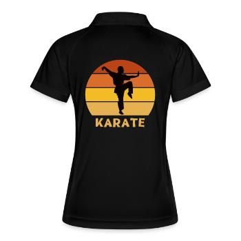 karaté, fan de karaté, faire du karaté - Polo respirant Femme - noir/blanc - Dos