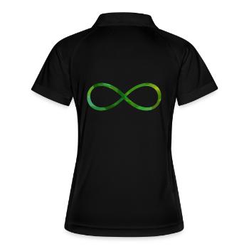 Symbole infinie signe - Polo respirant Femme - noir/blanc - Dos