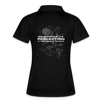 Mystik der Wahrnehmungsgeometrie - Frauen Polo atmungsaktiv - Schwarz/Weiß - Hinten