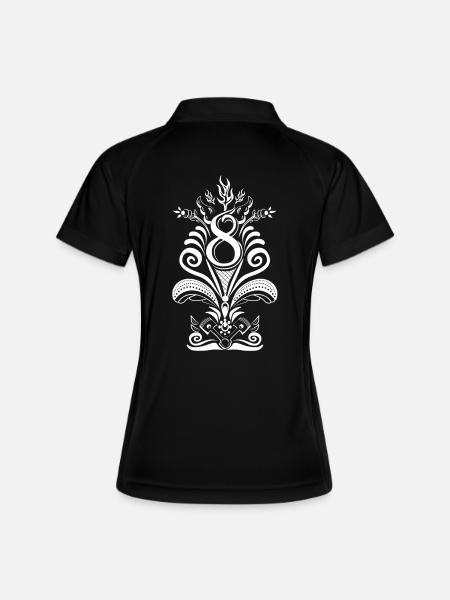 Kurbits V8 No:2 - white - Women's Polo breathable - black/white