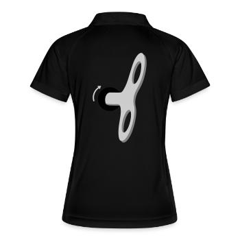 L'Humain est une machine - Polo respirant Femme - noir/blanc - Dos
