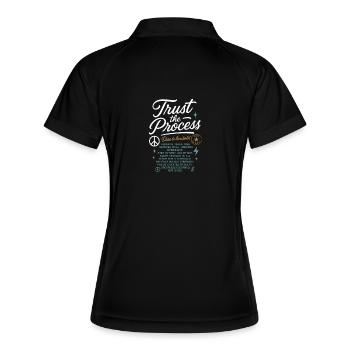 Trust_the_Process - Women's Polo breathable - black/white - Back