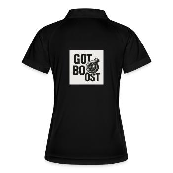 Motorsport Turbo Lettering Design - Women's Polo breathable - black/white - Back