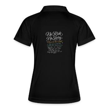 No_Risk_No_Story - Polo respirant Femme - noir/blanc - Dos
