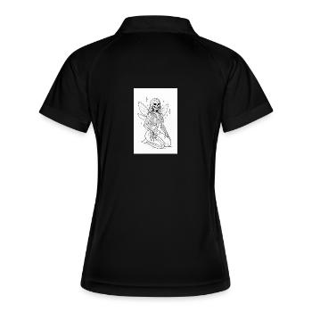 Squelette magique avec des ailes - Polo respirant Femme - noir/blanc - Dos