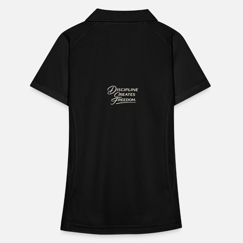 Discipline Creates Freedom Script Women's Polo breathable