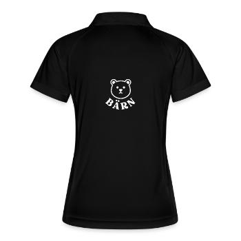 Bärn Bär Schweiz - Frauen Polo atmungsaktiv - Schwarz/Weiß - Hinten