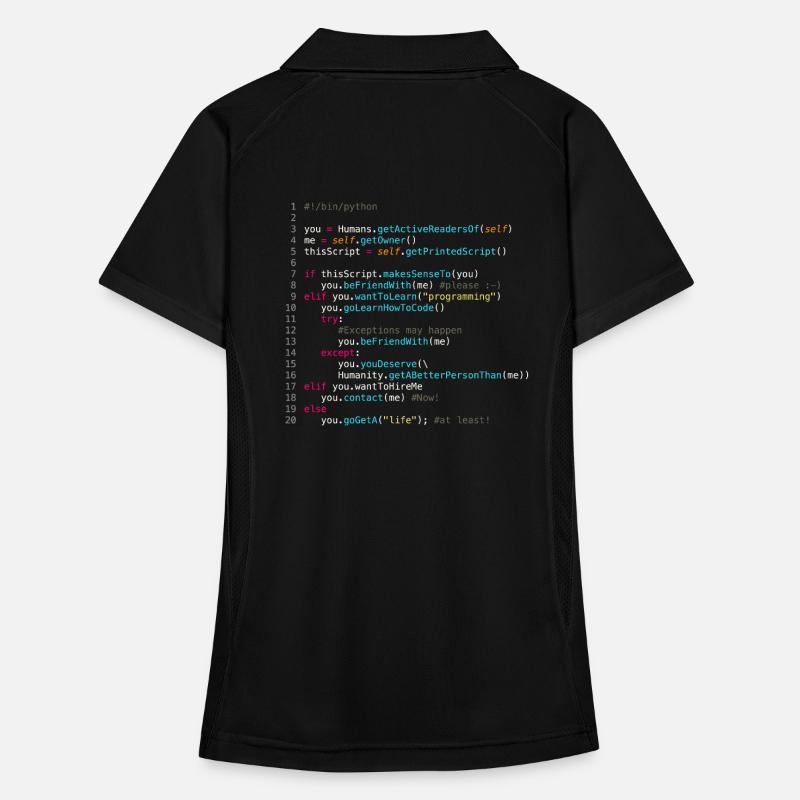 Sei mit Programmierern befreundet (in Python) Frauen Polo atmungsaktiv
