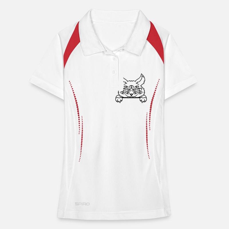 Cat Demon Many Eyes Devil Hell Evil Monster Women's Polo breathable