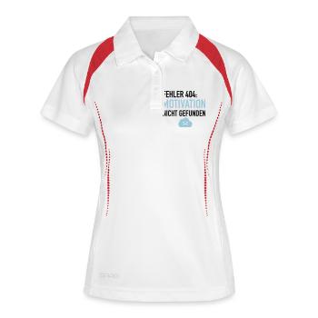Fehler 404 Motivation - Frauen Polo atmungsaktiv - Weiß/Rot - Vorne