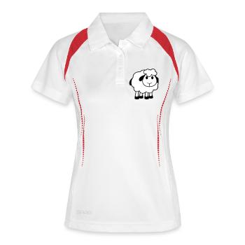 Sheep Baby Stands Cute Cute Lamb Child Cool Comic - Women's Polo breathable - white/red - Front