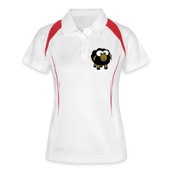 Black Sheep Small Cute Cute Lamb Cool Comic - Women's Polo breathable - white/red - Front