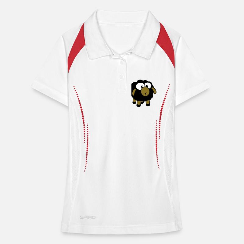 Black Sheep Small Cute Cute Lamb Cool Comic Women's Polo breathable