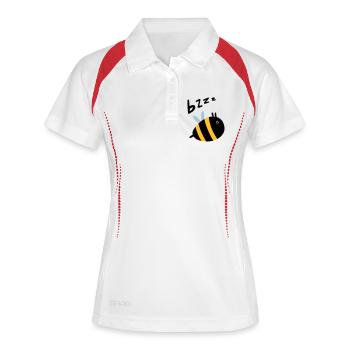 Bzzz - Women's Polo breathable - white/red - Front