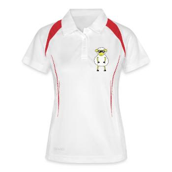 Sheep Sunglasses Party Sheep Lamb Cute Cool - Women's Polo breathable - white/red - Front