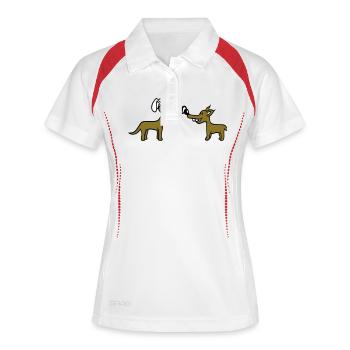 2 Dogs Big Nose Greeting Team Two Friends Crew - Women's Polo breathable - white/red - Front