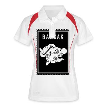 Bancak - Wayang - Frauen Polo atmungsaktiv - Weiß/Rot - Vorne