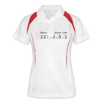 Entwickler / Informatiker / Programmierer / - Frauen Polo atmungsaktiv - Weiß/Rot - Vorne