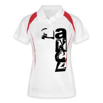Dance (gross) - Frauen Polo atmungsaktiv - Weiß/Rot - Vorne