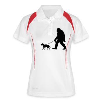 Bigfoot's Best Friend: - Women's Polo breathable - white/red - Front