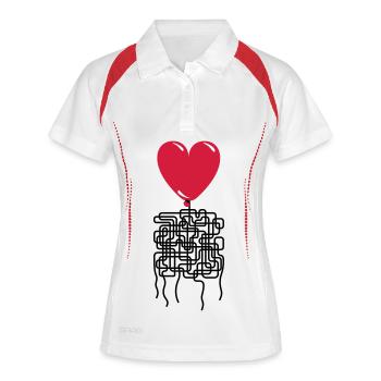 Things are complicated. Valentine's day. I love... - Women's Polo breathable - white/red - Front
