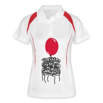 Balloonyrinth Balloon Thread Labyrinth - Women's Polo breathable - white/red - Front