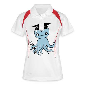 Octopus High School Graduation Passed College - Polo respirant Femme - blanc/rouge - Devant