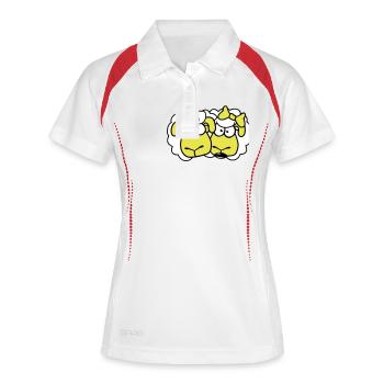 2 Sheep Couple Valentine's Day Friends In Love - Women's Polo breathable - white/red - Front