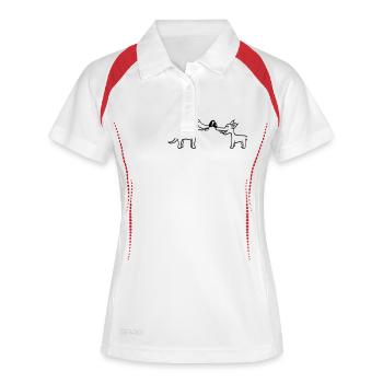 2 Dogs Big Nose Greeting Team Two Friends Crew - Women's Polo breathable - white/red - Front
