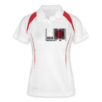 Restricted sun - Frauen Polo atmungsaktiv - Weiß/Rot - Vorne