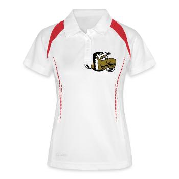 Horse Funny Crazy Hole Laughing Comic Riding Fun - Women's Polo breathable - white/red - Front