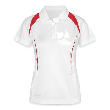 I Love Sailing Waves Sailor Boat Trip Heart Love - Women's Polo breathable - white/red - Front