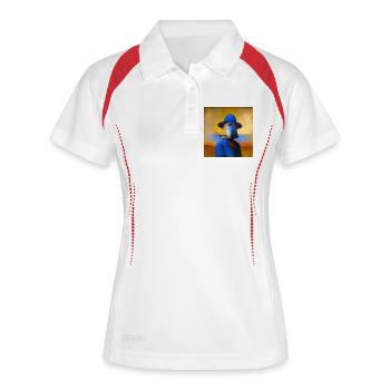 Surreal 01 - Frauen Polo atmungsaktiv - Weiß/Rot - Vorne