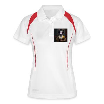 Furchterregende Schönheit 01 - Frauen Polo atmungsaktiv - Weiß/Rot - Vorne
