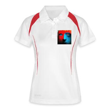 Surreal 09 - Frauen Polo atmungsaktiv - Weiß/Rot - Vorne