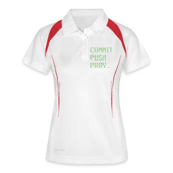 Software Developer Entwickler Geek Shirt - Frauen Polo atmungsaktiv - Weiß/Rot - Vorne