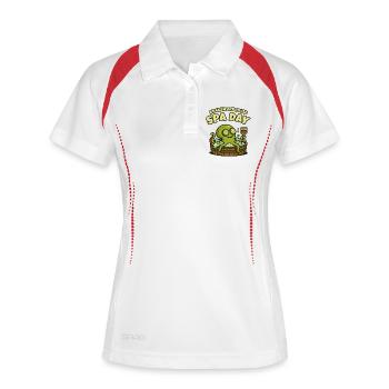 Kraken Spa-Tag - Frauen Polo atmungsaktiv - Weiß/Rot - Vorne