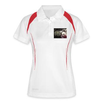Evolutionary Clock - Frauen Polo atmungsaktiv - Weiß/Rot - Vorne
