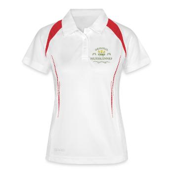 Original Sejerlänner Siegerländer  - Frauen Polo atmungsaktiv - Weiß/Rot - Vorne