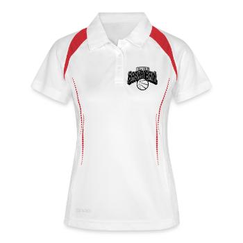 Bamberg Basketball - Frauen Polo atmungsaktiv - Weiß/Rot - Vorne