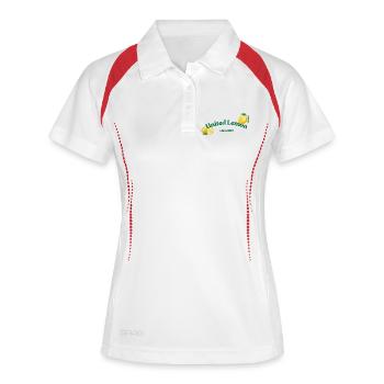 United Lemon  - Frauen Polo atmungsaktiv - Weiß/Rot - Vorne