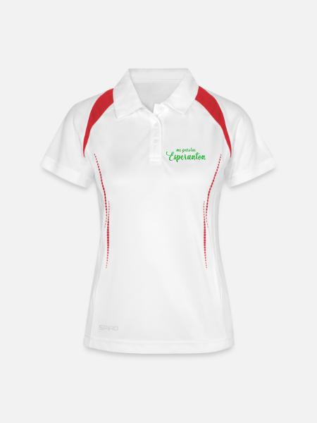 Die Parolas meines Esperanton - Frauen Polo atmungsaktiv - Weiß/Rot