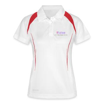 Ifalse Funny Coder Programmierungswortspiel - Frauen Polo atmungsaktiv - Weiß/Rot - Vorne