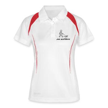 Exe Echse ausfuehren Admin Sysadmin Geschenk - Frauen Polo atmungsaktiv - Weiß/Rot - Vorne
