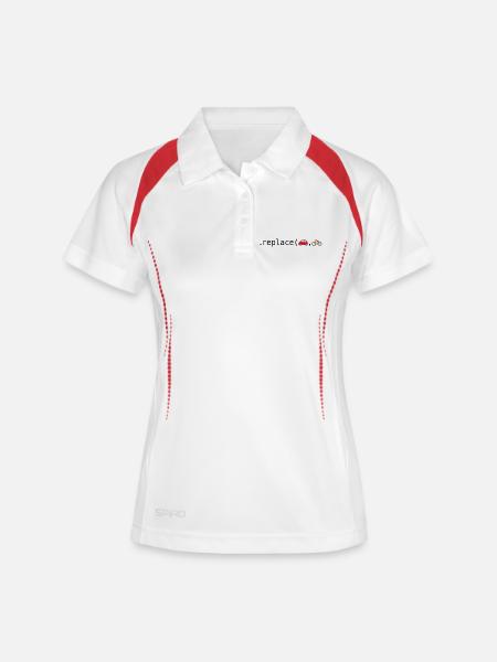 Autos durch Fahrräder ersetzen; Python-Edition - Frauen Polo atmungsaktiv - Weiß/Rot