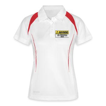 Pferd Pferd Pferd - Frauen Polo atmungsaktiv - Weiß/Rot - Vorne